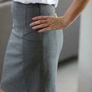 Grey pencil skirt
